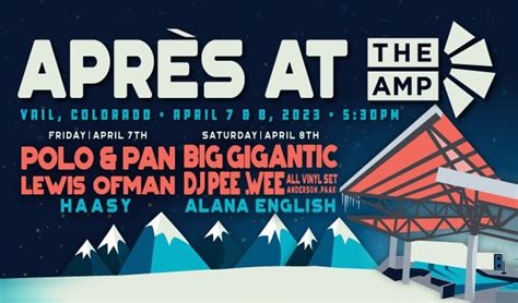 apres at the amp tickets|après at the amp amphitheater.